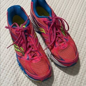 Saucony Women's Vibrant Pink and Blue Athletic Shoes Sz 11 fit 9.5